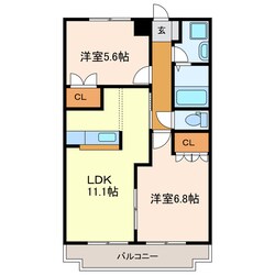 掛川駅 車移動6分  2.5km 2階の物件間取画像